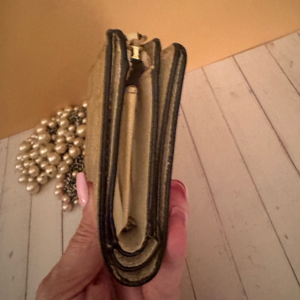 Coach Beige and Gold Women's Wallet - Picture 6 of 11
